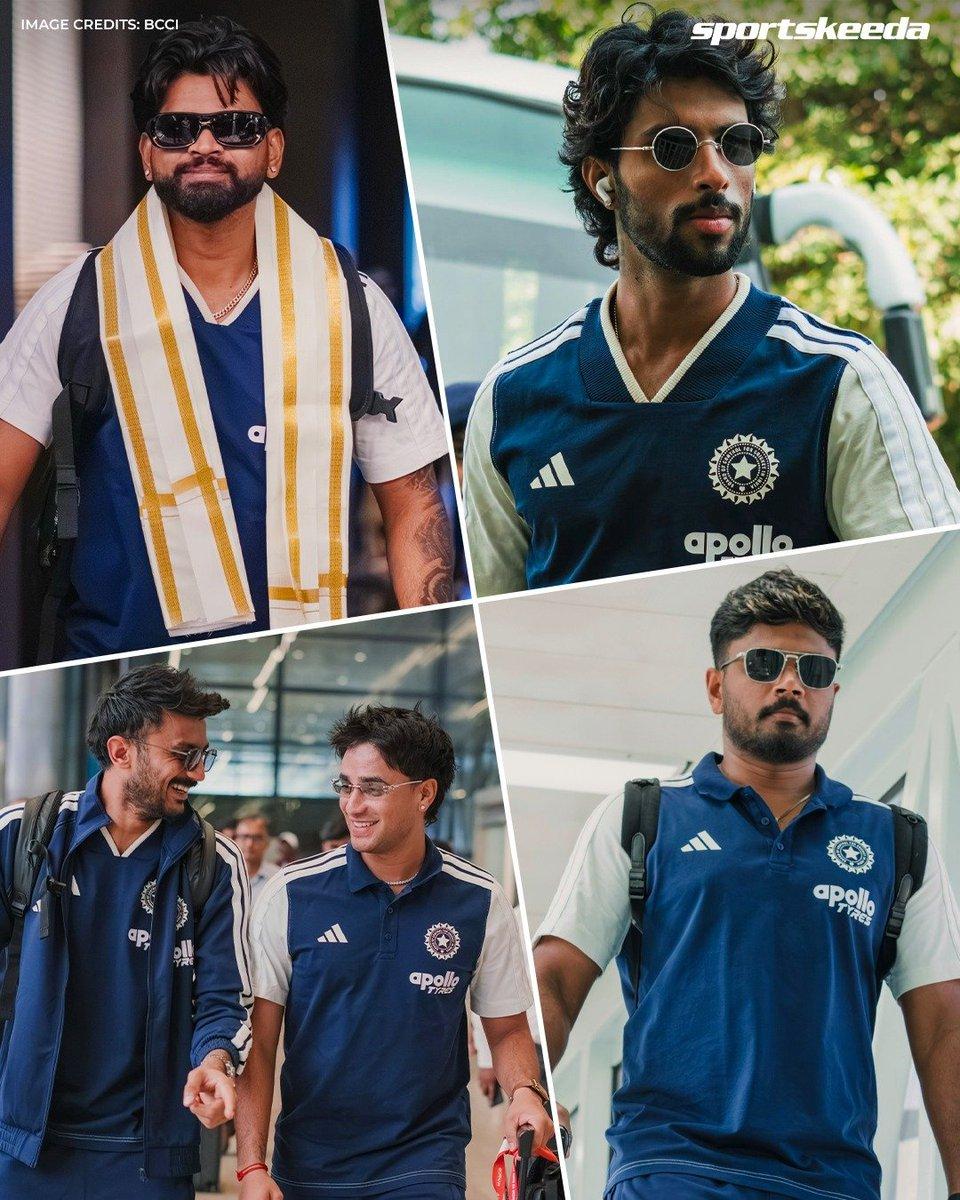 Hyderabad welcomes Team India! 🇮🇳🤝 Shreyas Iyer & Co. arrive in Hyderabad ahead of the fourth T20I! 🛬📸