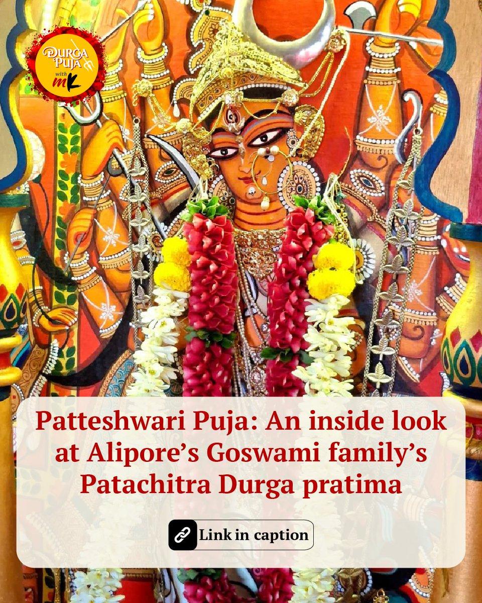 For 25 years, artist Halley Goswami has shaped his family’s Durga Puja by hand. Now in its second year, his Patteshwari Puja brings Bengal’s Pattachitra tradition into the household, with a six-foot-t