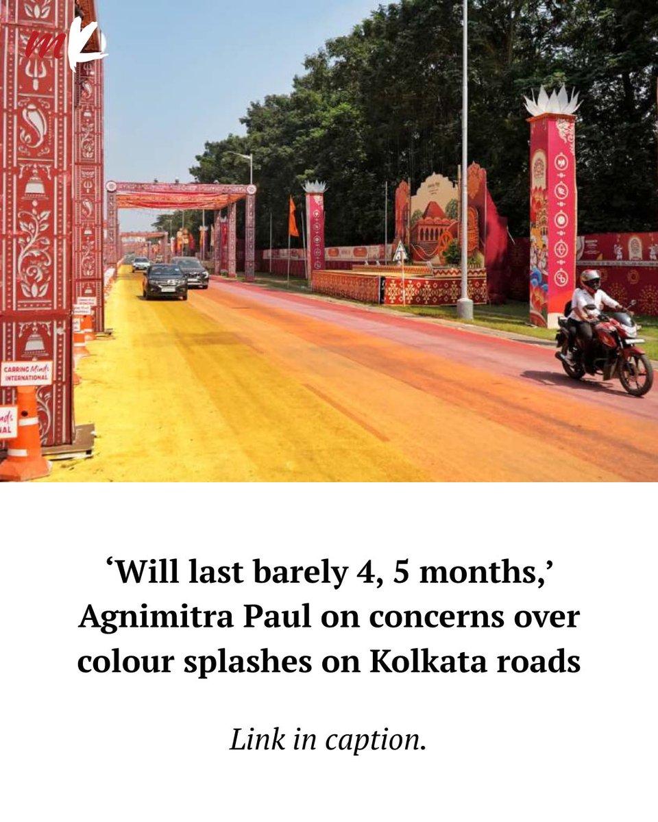 Urban development minister Agnimitra Paul says the colours will only last four to five months, while Congress leader Ashutosh Chatterjee has raised concerns over skid resistance and visibility. Read m