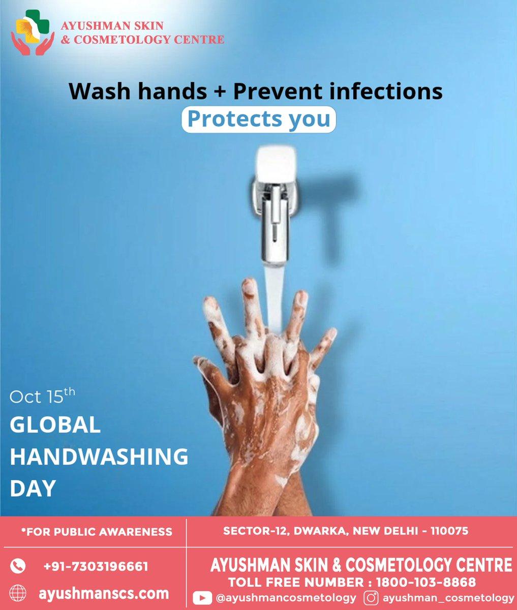 Your hands touch everything, from door handles to phones to the people you love. A quick wash is the easiest way to keep germs from travelling with them. #ayushmanskin #delhi