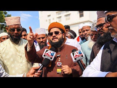 Syed Hamza Ashrafi Adoni may Media say Baat karte huvay Trust k Aane wale dino ki Services ko bataya