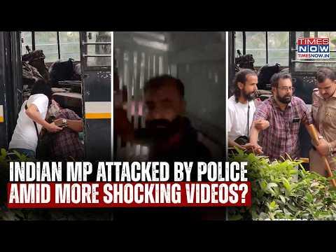 Delhi Police 'Attacked' MP Brittas Amid Protests? Shocking 'Mobile Jail' Videos, Scary Visuals Viral