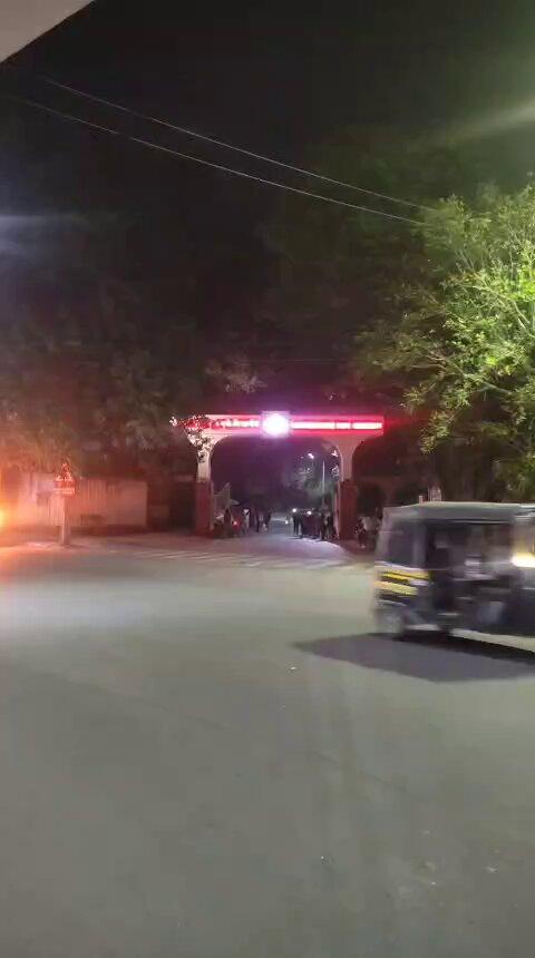 A car caught fire today morning near Savitribai Phule Pune University