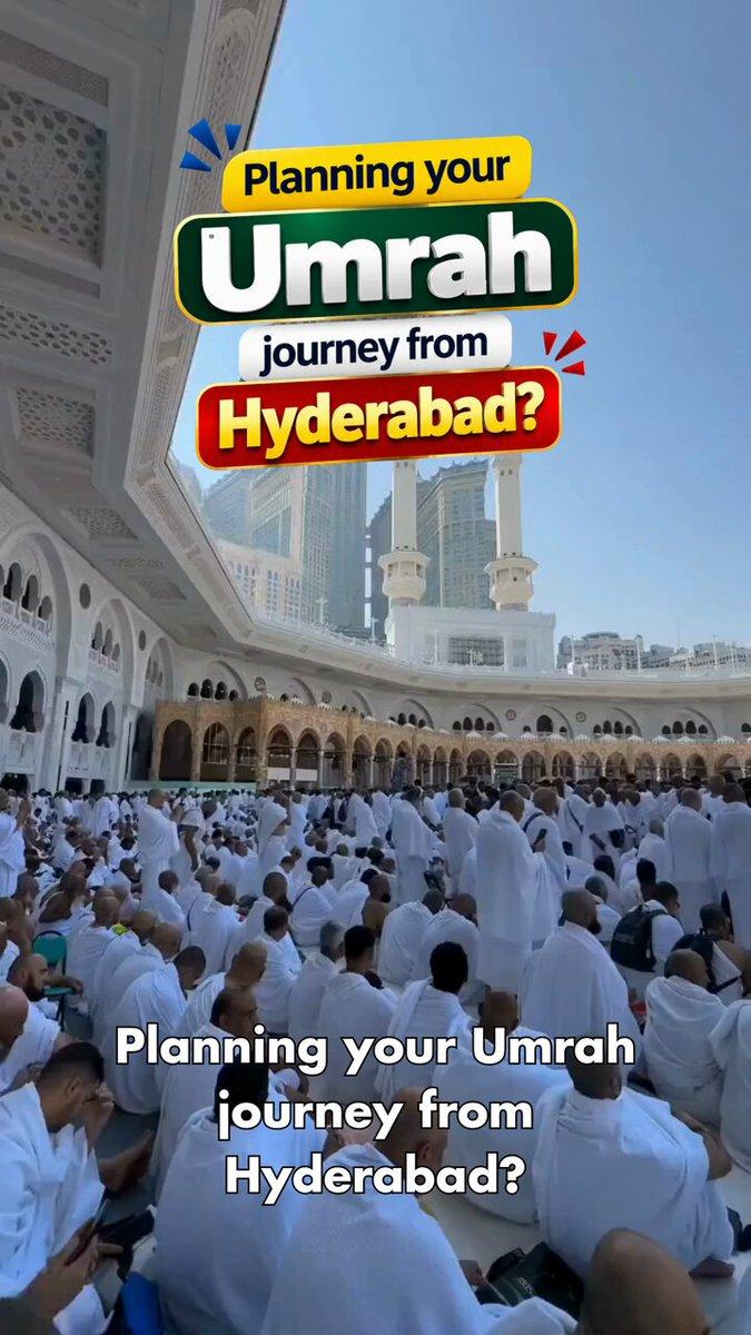 🕋 Umrah from Hyderabad for ₹99,000! 🇸🇦 ✈️ Saudi Airlines | 15 Days 📅 20 Oct – 3 Nov 2026 🏨 Makkah & Madinah Hotels 📲 Book via WhatsApp: +91 88013 62649 🌐 https://yaseenoverseas.com #Umrah #UmrahPackag