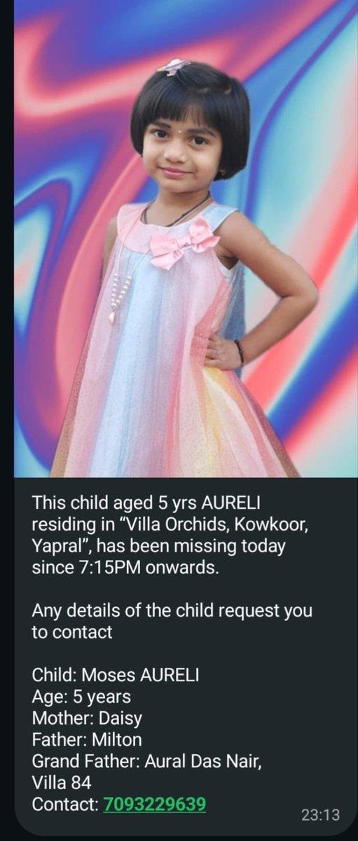 RT by @SRautray: : Murder of 5 Year old Aureli- At Villa Orchids- Kowkoor. Who is the suspect- a security guard who was removed from the job. Responses of the residences- -The security guard