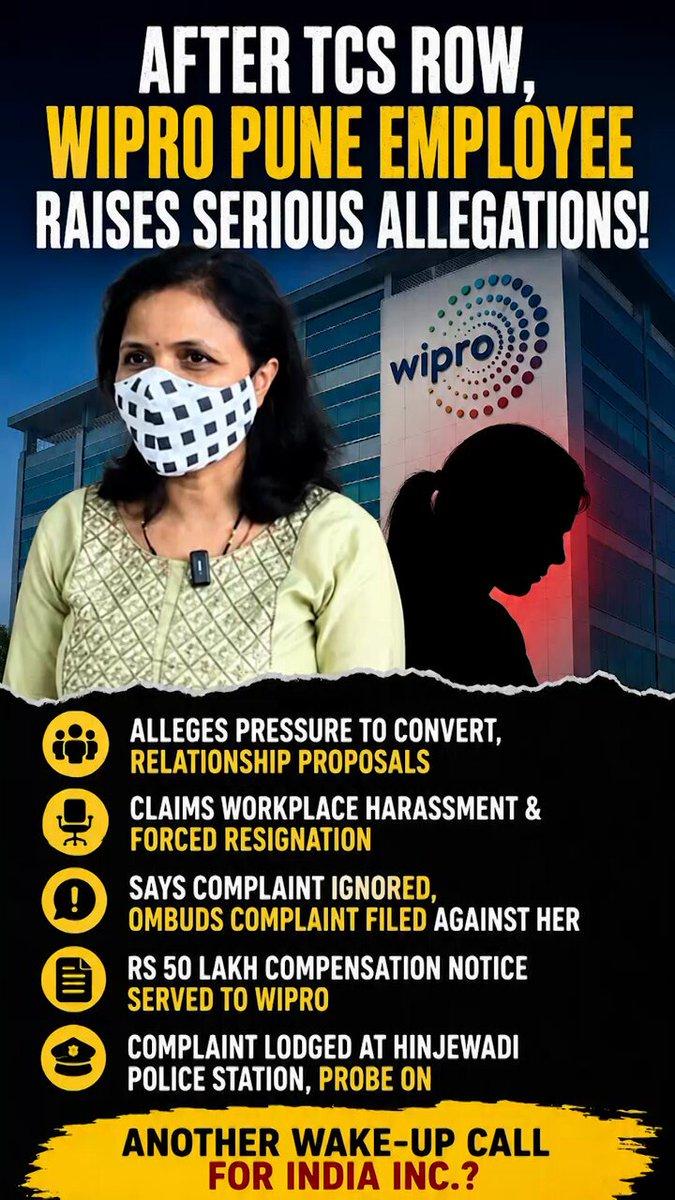 RT by @RAJU_SOCIAL: NEWS: Post-@TCS Nashik row, similar case surfaces from @Wipro Pune @MagicBusIndia @MNCDFbombay @AlertCitizen5 @CCDTrust @OfficialYUVA @deepapawar6