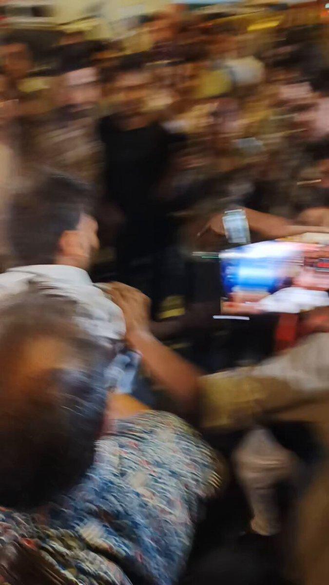 Shyam Meera Singh detained at Connaught Place after being heckled and abused by Hindutva activists. Police moved in quick.