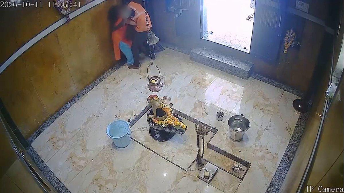 Shocking: Vishal Singh, a Metro construction contract worker, arrested for sexually assaulting a minor girl inside a temple in Nigdi’s Yamuna Nagar, Pune on Oct 11. CCTV captured the incident. Police 