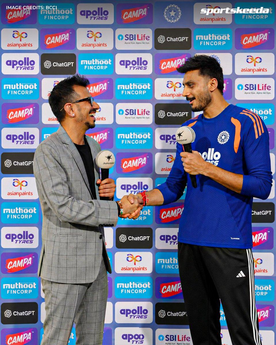RT by @LK_A1234: Yuzvendra Chahal and Axar Patel together, sharing smiles in Hyderabad! 🇮🇳🤝😍 #INDvWI #T20Is #Hyderabad #Sportskeeda