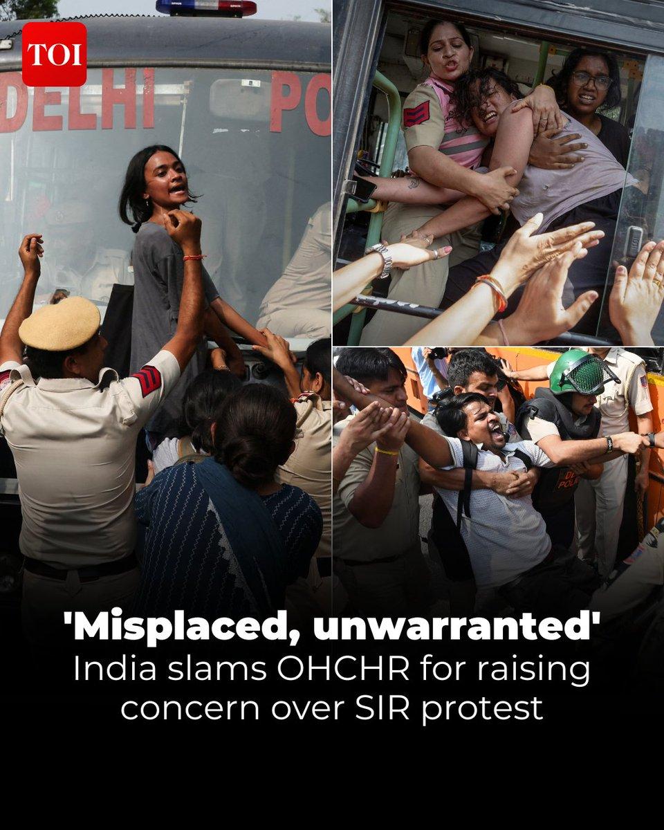 on Saturday termed the Human Rights Commission's concern over the mass detention of protesters in as "misplaced" and said the right to peaceful assembly is guaranteed by t