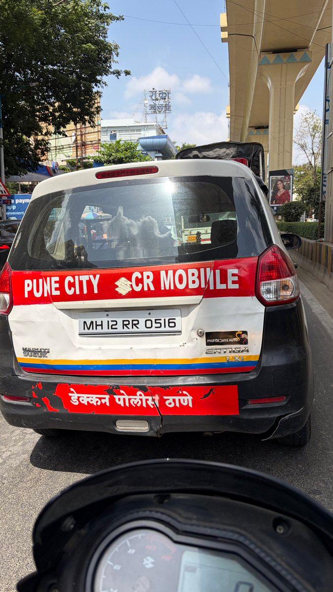 @PuneCityTraffic @PratapSarnaik @mohol_murlidhar @Dev_Fadnavis @mieknathshinde Is HSRP number plate is mandatory for common public only ? Why Traffic police vehicle itself is roaming around without it
