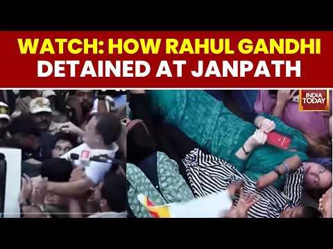 Breaking: Rahul Gandhi Detained At Janpath | Priyanka Lies Down On Ground | INDIA Bloc | CEC