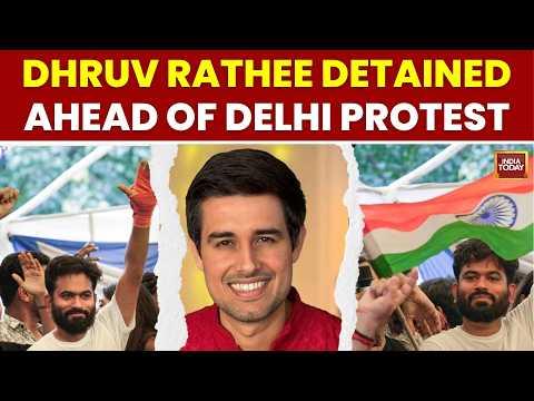 BREAKING NEWS: Dhruv Rathee Detained Ahead Of CJP Protest, Delhi On High Alert | India Today