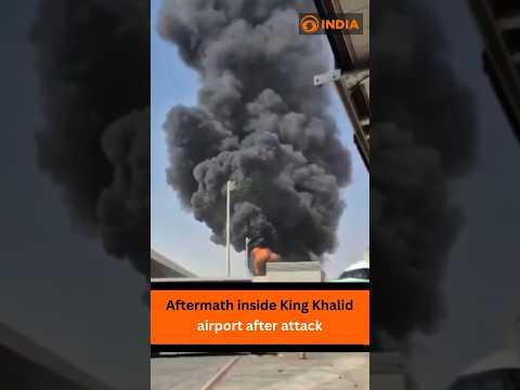 Aftermath inside King Khalid airport after attack