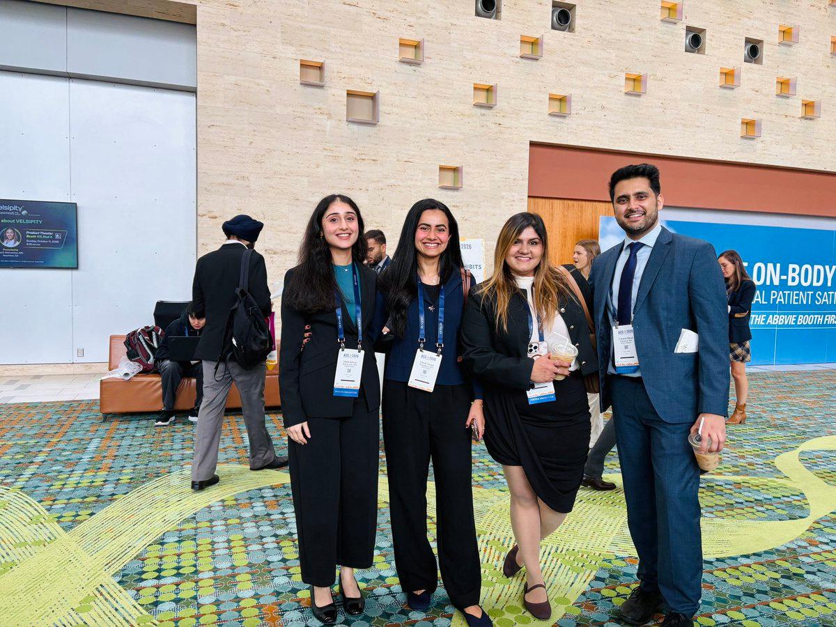 UCMS connections pop up in the best places . Lovely catching three @UCMSofficial alumni. @i_salooja @dhwani @UtkarshDayal