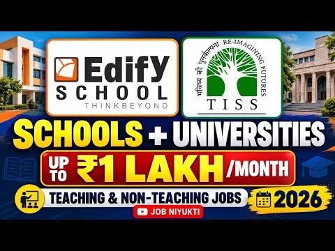 Earn Upto ₹1 Lakh/month 🔥 Latest Teaching & Non-Teaching Jobs 2026 | School & College | PGT TGT PRT