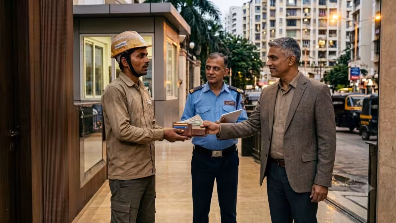 Mumbai founder loses wallet with Rs 6,000 cash, worker earning Rs 800/day returns it