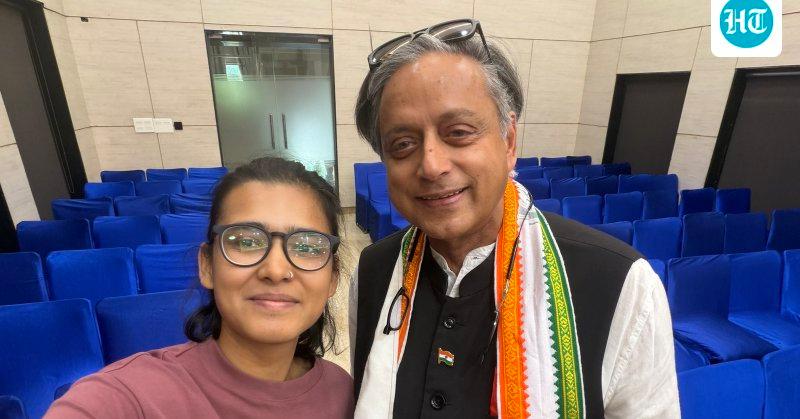 ‘She takes better selfies’: Tharoor praises activist #NehaBora after #INDI_bloc’s #Delhi march #Congress leader #ShashiTharoor praised #AISA president Neha Bora for her courage after meeting her at th