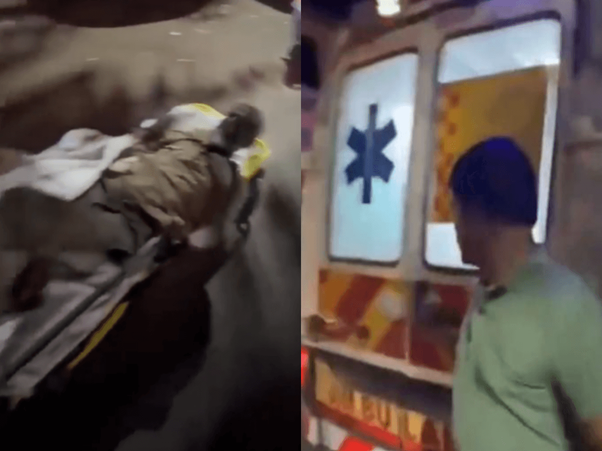 Pune: Patient Falls on Busy Road With Stretcher From Moving YCM Hospital Ambulance in Pimpri-Chinchwad (VIDEO)