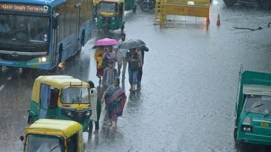 Delhi-NCR traffic live: Rain triggers IGNOU road congestion; capital records wettest October day in 4 years