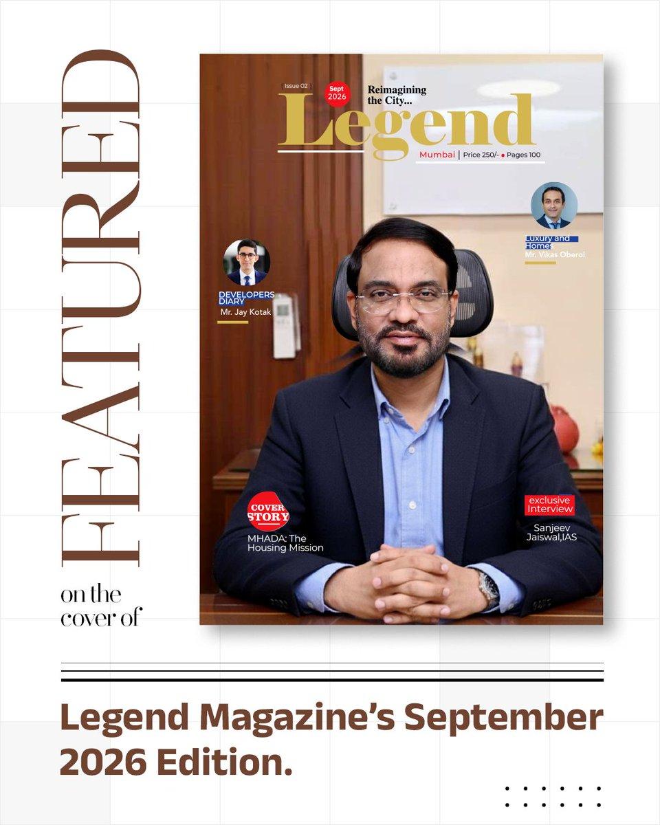 My thanks to the editorial team for highlighting our efforts towards making housing more accessible and improving the lives of Mumbai’s residents. #LegendMagazine #MHADA #Mumbai #UrbanDevelopment #Pub