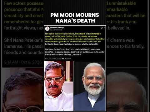 PM Modi Mourns Nana Patekar’s Death | Says Veteran Actor’s Legacy Will Live On