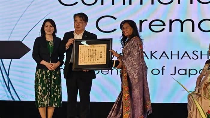 Japan honours Hyderabad-based Ikebanist Nirmala Agarwal for Promoting India-Japan Friendship
