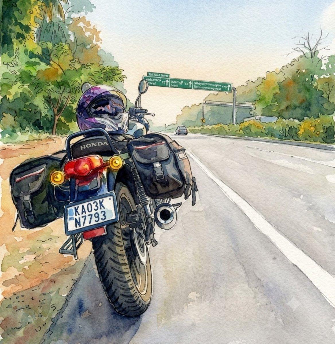 Chasing the elusive 10,000 km on a Honda Bullet between and . https://thekenzdiary.blogspot.com/2026/10/blrtsr-halfbaked-rider-fullthrottle.html