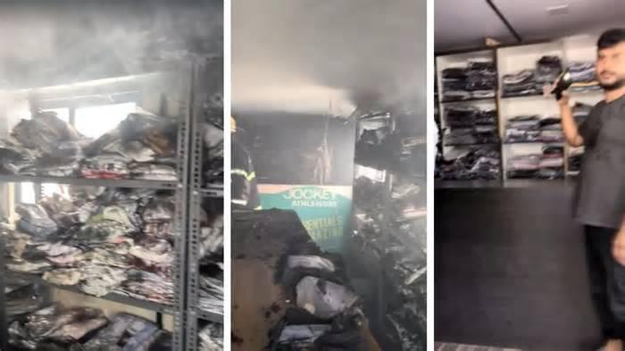Major Fire Breaks Out At Clothing Shop In Kudalwadi, Pimpri-Chinchwad; No Casualties Reported