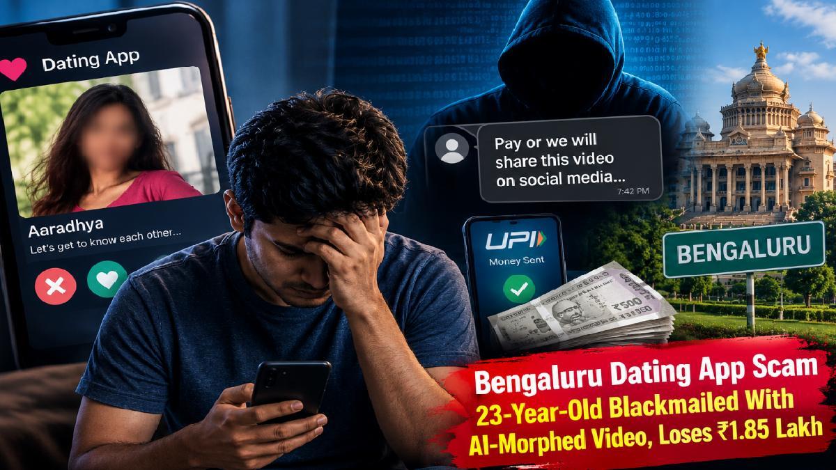 Bengaluru Dating App Scam: 23-Year-Old Blackmailed With AI-Morphed Video, Loses ₹1.85 Lakh https://www.saptashwatv.com/karnataka/bengaluru/bengaluru-dating-app-scam-ai-morphed-video-blackmail-1-85-lak