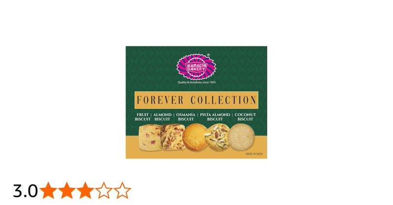 Karachi Bakery Forever Collection [Fruit Biscuits, Almond, Osmania, Pista Almond, Coconut] Gift Pack, 200g x 5 🔻OFF: 75% | 🏷️ Price: ₹203 (₹800) https://link.amazon/B01Bd6qZ