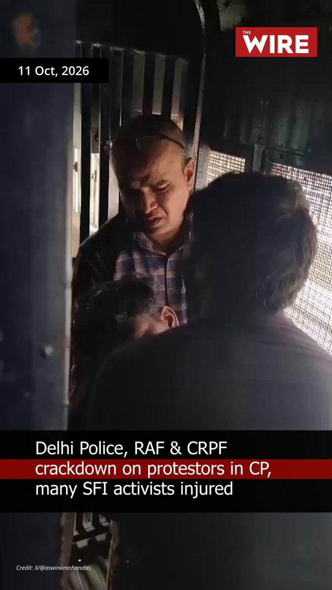 RT by @AmitMod36087892: Delhi Police, RAF and CRPF Crackdown on Protesters in CP, Many SFI Activists Injured