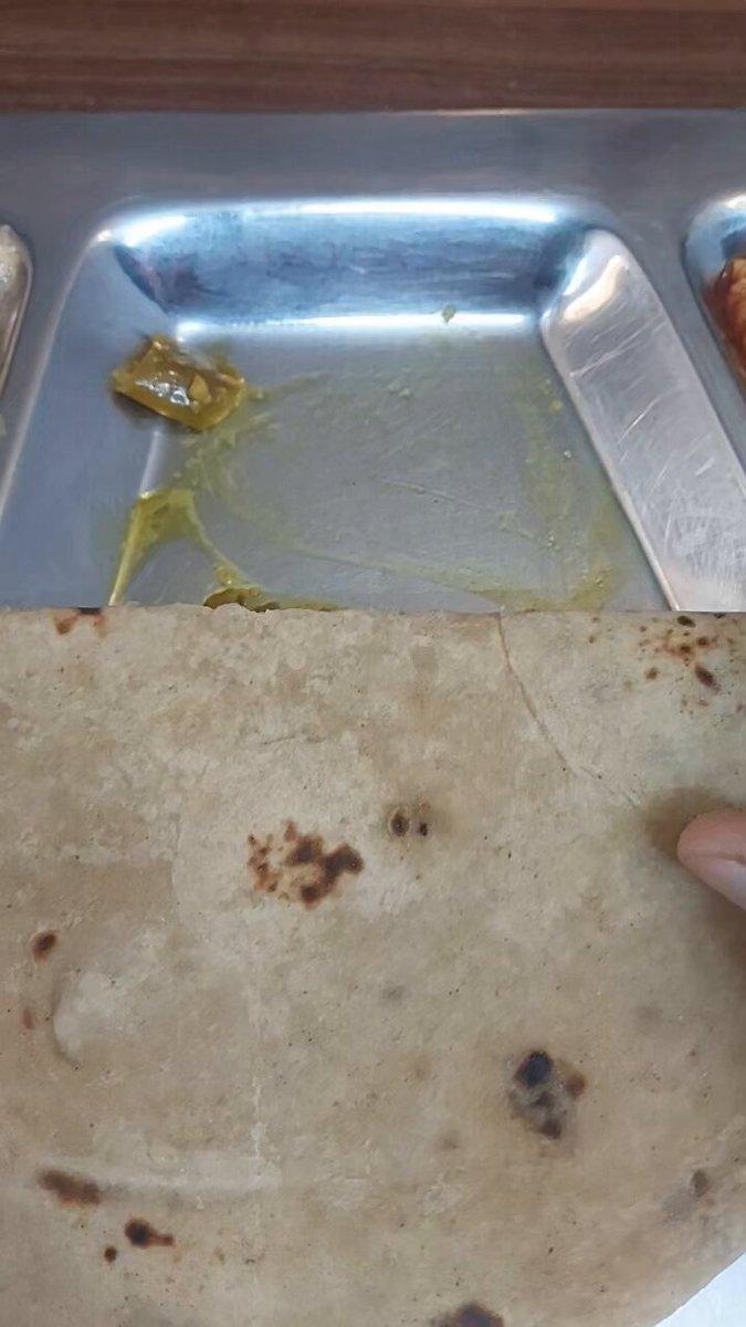 I will post until my videos doesn't goes to Food Safety Authority Officer This my hostel Roti , The roti is completely undercooked; it’s not just today this happens every day @Tukaram_IndIAS @foodsafe