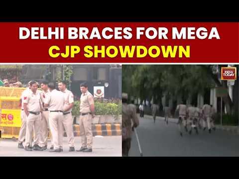 CJP Protest: Connaught Place Turns Into Fortress, Protesters Detained As Delhi Police Runs