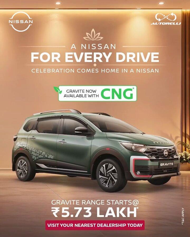 Celebrate bigger with the luxurious 𝐍𝐢𝐬𝐬𝐚𝐧 𝐆𝐫𝐚𝐯𝐢𝐭𝐞! 7-seater comfort + benefits up to ₹35,000* & assured rewards worth ₹1 CR*. 𝐀𝐮𝐭𝐨𝐫𝐞𝐥𝐥𝐢 𝐍𝐢𝐬𝐬𝐚𝐧 https://wa.me/+917605027533