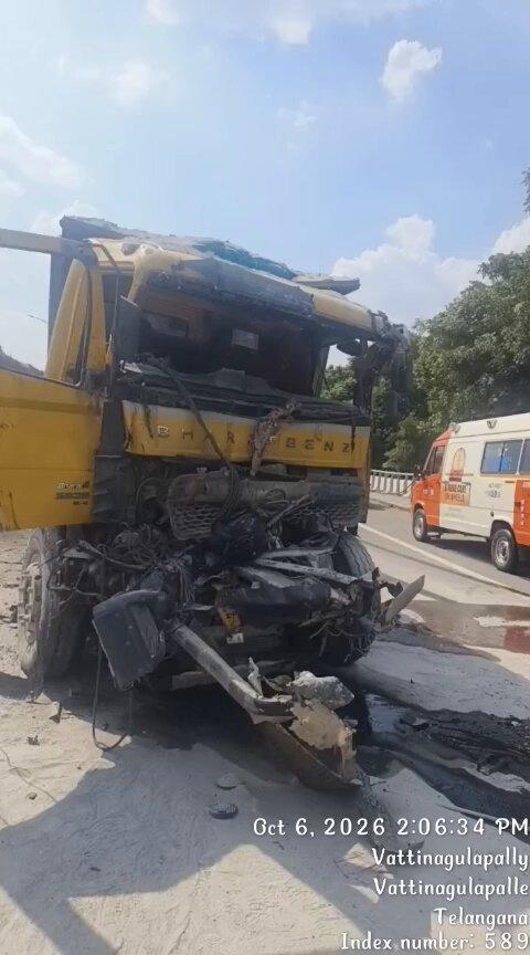 RT by @nagallark: : Fatal on the near A tipper truck rammed into another tipper truck travelling ahead, killing the driver on the spot and leav