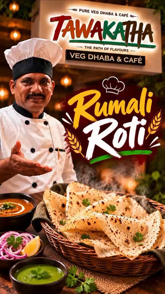 🔥 “Behind every delicious plate is a chef who puts his heart into it!” 👨‍🍳❤️ 🫓 “Watch the chef work his magic — Rumali Roti, fresh off the tawa!” 🔥