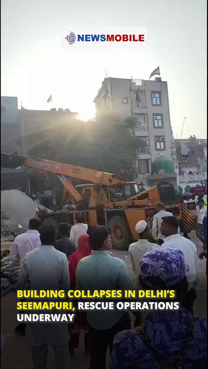 RT by @rehankhandgr8: Building Collapses in Delhi’s Seemapuri, Rescue Operations Underway