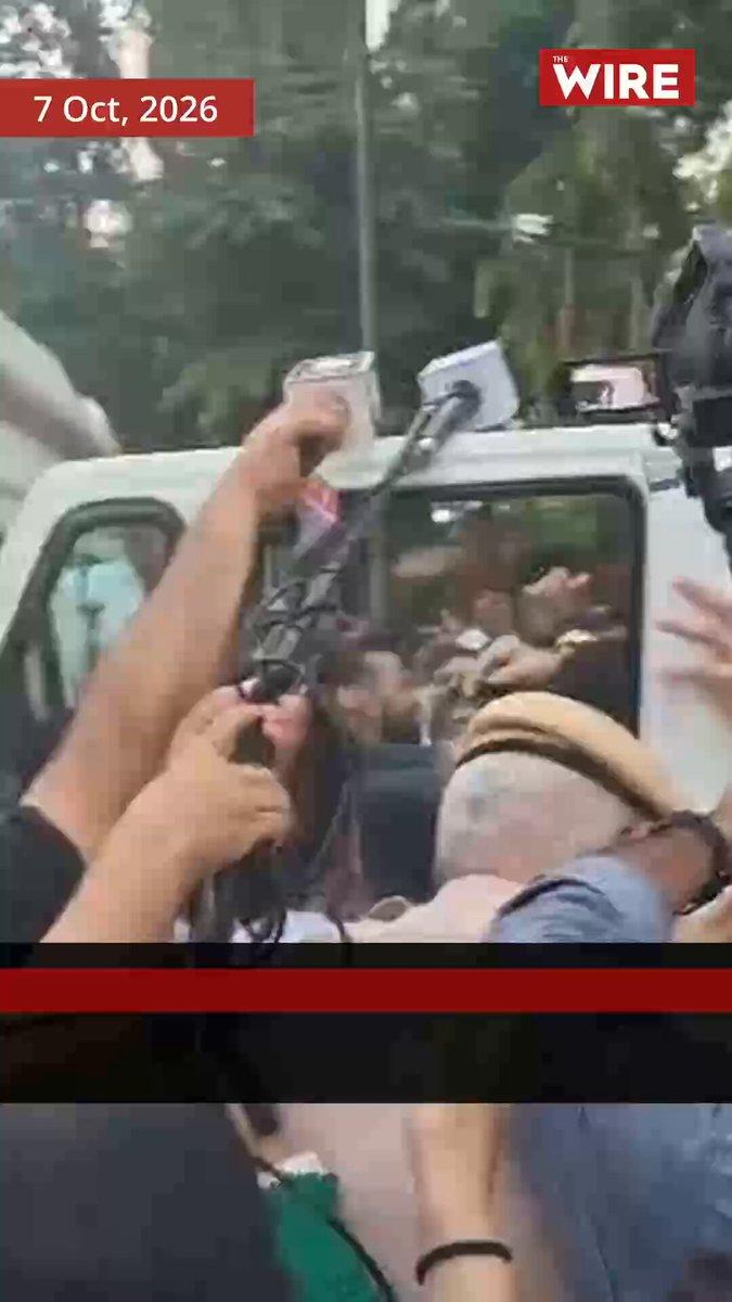 RT by @3009Alek: LoP Rahul Gandhi Detained, Forcefully Pushed into Bus