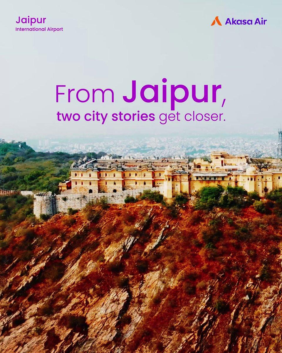 Mumbai and Bengaluru are now connected to Jaipur with @AkasaAir, starting 11 October.​ ​