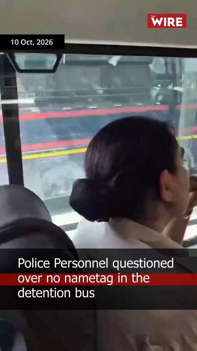 RT by @MohsinAgalodiya: Police Personnel Questioned Over No Nametag in the Detention Bus