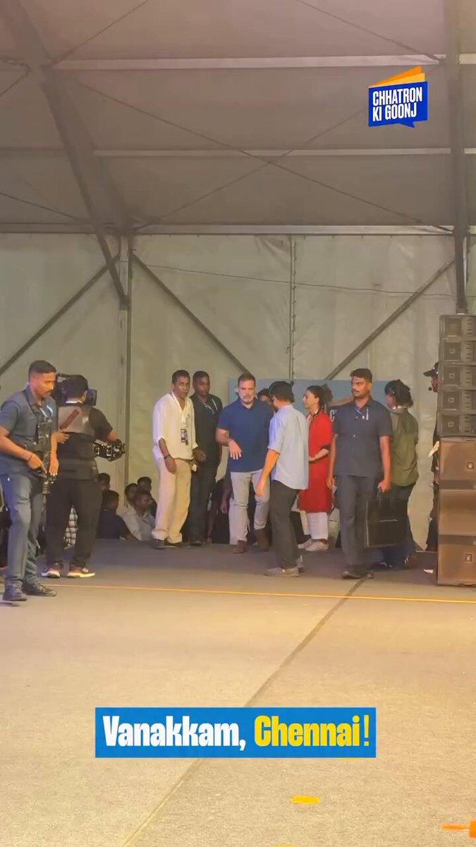 RT by @VikramBudhelia: Vanakkam Chennai✨♥️ LoP Rahul Gandhi in Chennai.