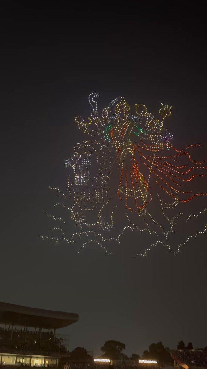 RT by @ArmchairPseph: Spectacular drone show at Eden Garden today. Happy Mahalaya