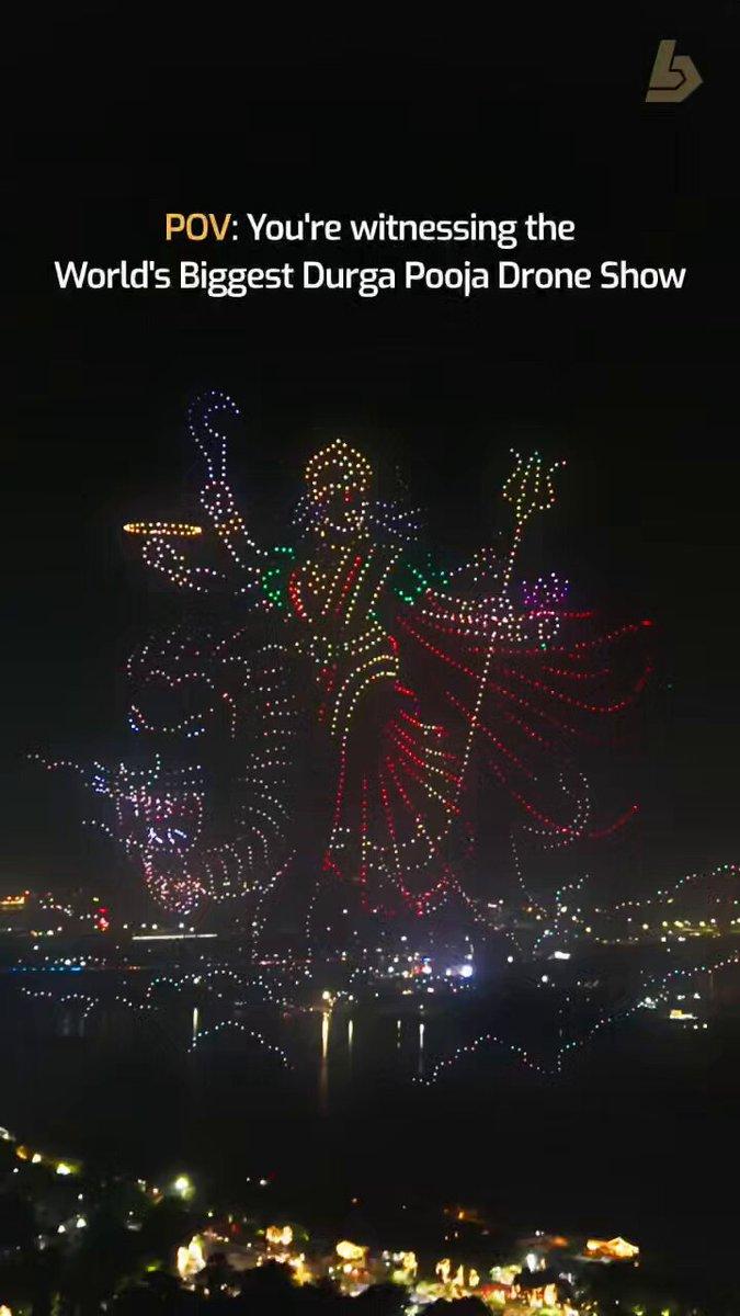 This year, we welcomed Ma Durga with a Drone Show at Eden Gardens. Here's a quick recap of our Durga Pujo Drone Show in Kolkata tonight! Shubho Mahalaya ❤️