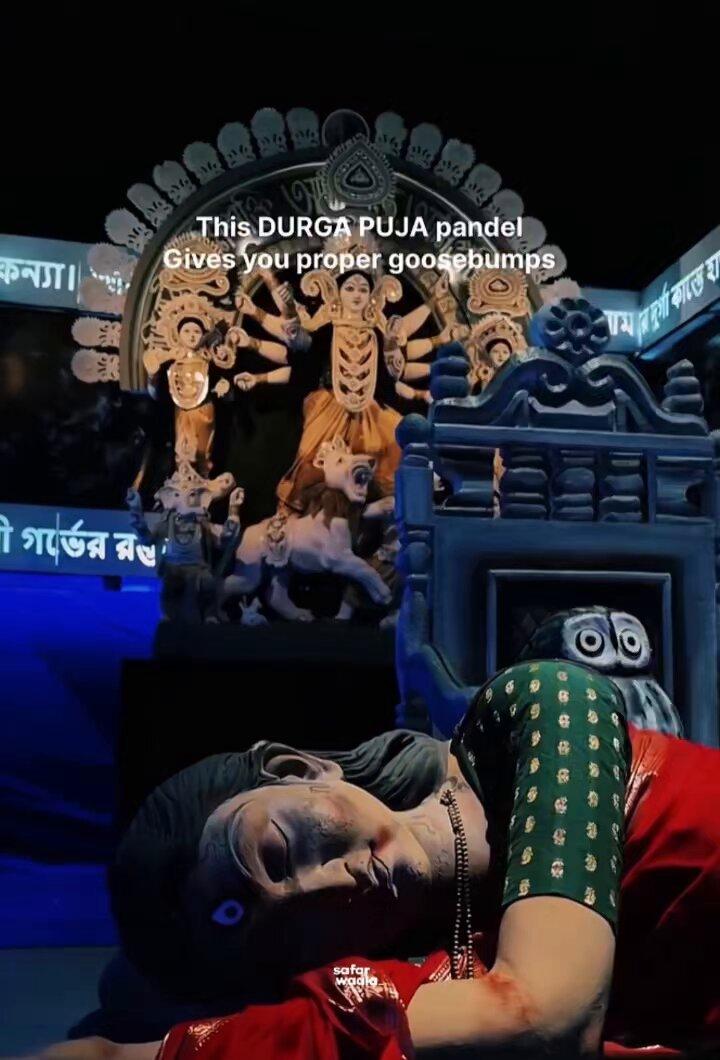 THIS DURGA PUJA PANDEL GIVES YOU PROPER GOOSEBUMPS Location : @sadanga_durgotsav_samiti opposite :Jagat mukherjee park Artist : @AVINDRA__ #durgapuja #kolkata #kolkatadurgapuja #pandal #explore