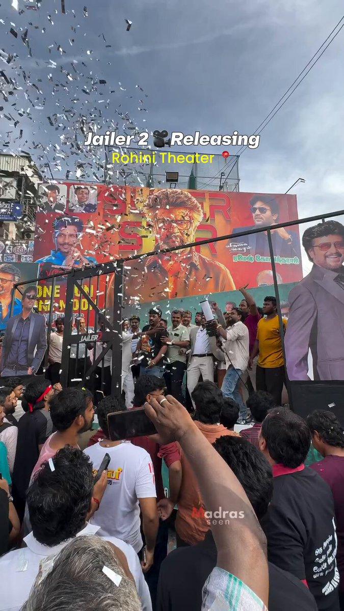 RT by @RajaKin93171092: Celebration 🎉 jailer2 movie release on theatres #chennai #rohinitheatre #jailer2 #tamilcinema #superstarrajinikanth