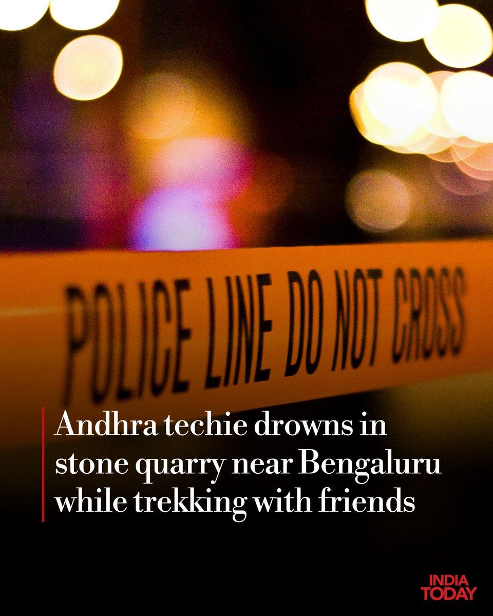 A 25-year-old techie from Andhra Pradesh drowned in a water-filled stone quarry near Bengaluru while trekking and swimming with friends. His body was recovered two days later from a depth of around 80