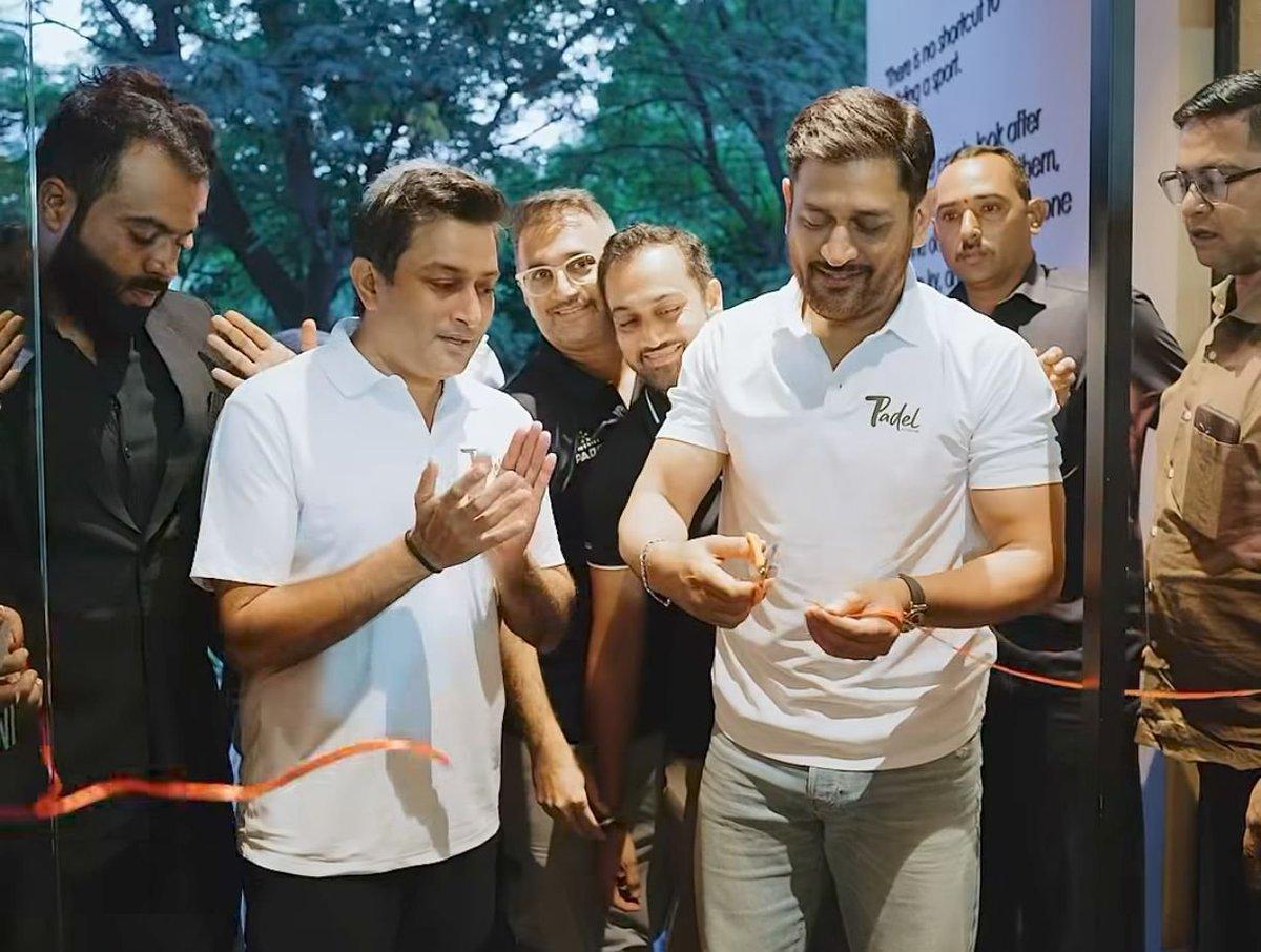 🚨 MS DHONI INAUGURATES 7PADEL COURT IN HYDERABAD Captain Cool adds another milestone to his entrepreneurial journey by inaugurating a new 7Padel court in Hyderabad #
