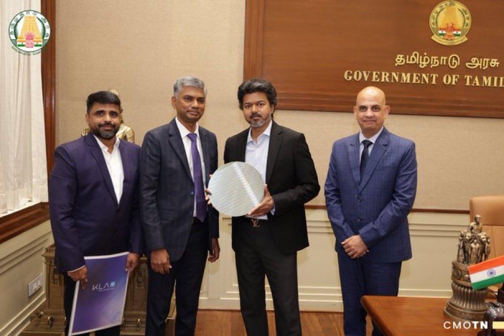 A higher delegation of Semicon Major 🇺🇸KLA met with CM Vijay today. The firm is building a 3,500+ Crs R&D and Innovation Hub in Chennai....