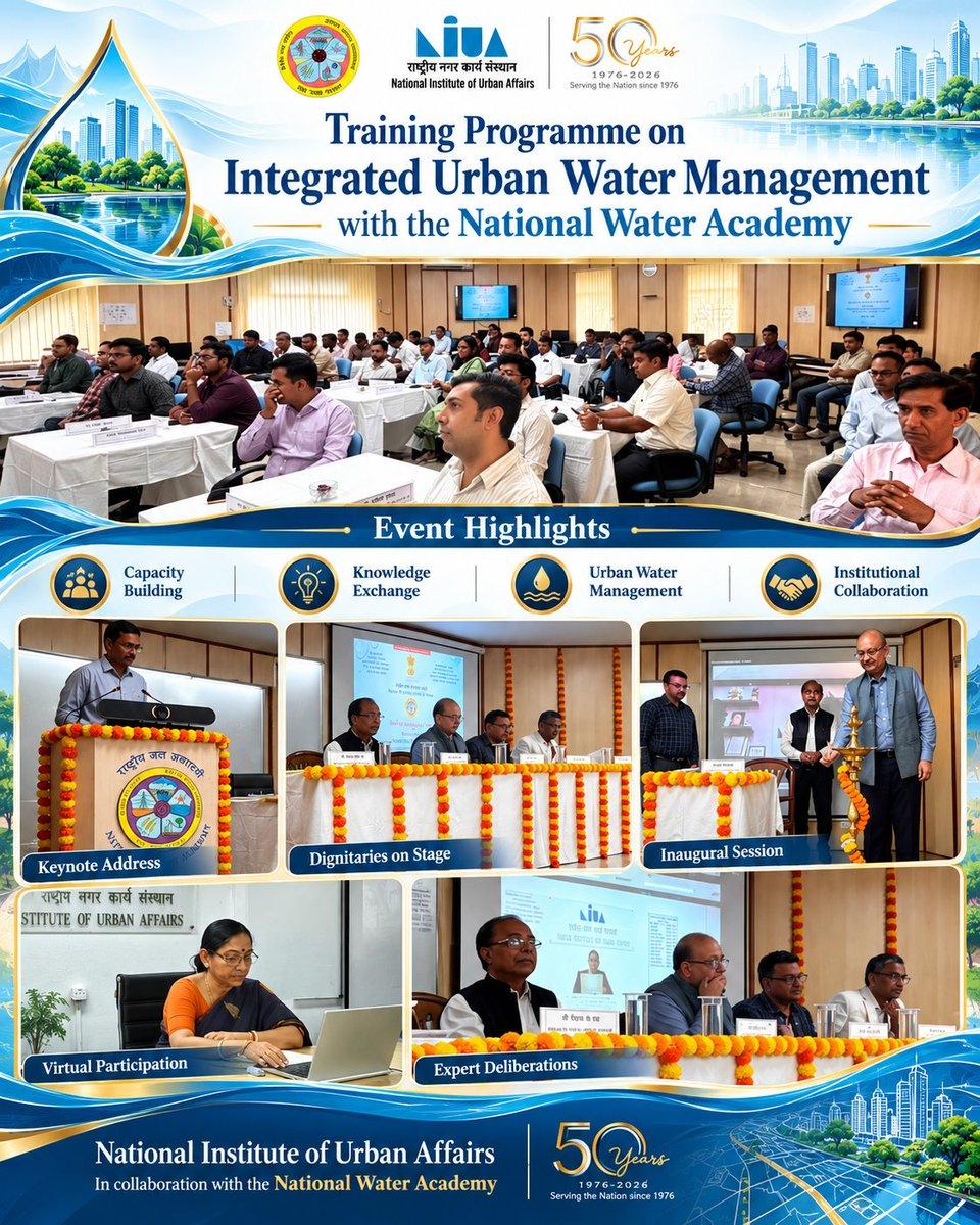 The training programme in brings together 48 professionals from various states, including , to strengthen knowledge & skills in urban water management. A valuable step towards bett